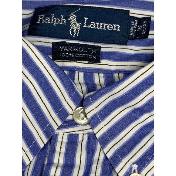 Ralph Lauren Other - Polo RALPH LAUREN Shirt Mens L Yarmouth (16 32/33) Blue Stripe Long Sleeve